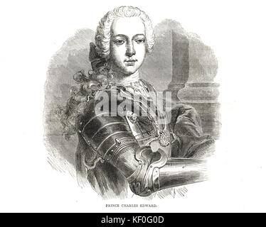 Charles Edward Stuart, der junge Pretender, auch bekannt als Bonnie Prince Charlie Stockfoto