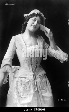 Geraldine Farrar in der Rolle, die Opernsängerin; Februar 28 1882 - 11. März 1967. Stockfoto
