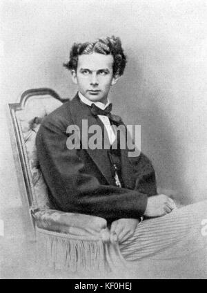 Ludwig II. von Bayern, Richard Wagners Patron. König von Bayern 25 August 1845 - 13. Juni 1886. RW-deutsche Komponist & Autor, 22. Mai 1813 - vom 13. Februar 1883. Stockfoto