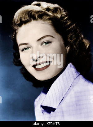 Ingrid Bergman - schwedische Filmstar. 29. August 1915 - 29. August 1982. Werbung Foto. Stockfoto