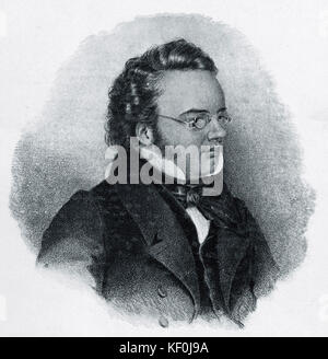 Franz Schubert - Porträt - Österreichischer Komponist - 31 Januar 1797 - 19. November 1828. Stockfoto