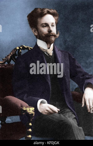 Alexander Skrjabin/Skrjabin, russischer Komponist und Pianist, 6. Januar 1872 bis 27. April 1915. Eingefärbte Version. Stockfoto