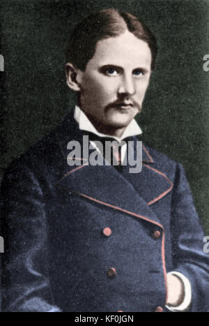 Bescheidene I. Tschaikowsky - Porträt der Russischen Dramatiker und Librettist, Bruder von Piotr Iljitsch Tschaikowsky. 1850-1916. Eingefärbte Version. Stockfoto