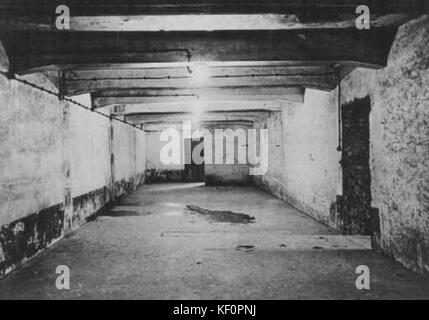 Gaskammer im Stammlager Auschwitz unmittelbar nach der Befreiung Stockfoto