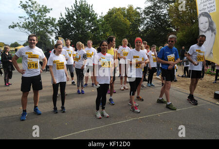 Dulwich Park Fun Run in Unterstützung der Zystischen Fibrose mit einem 10 k, 5k und 1k Spaß rennen mit: Charlotte Ritchie, Jack Ashton, Helen George, Jenny Agutter, Wo: London, Vereinigtes Königreich, wenn: 23 Sep 2017 Credit: WENN.com Stockfoto