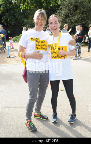 Dulwich Park Fun Run in Unterstützung der Zystischen Fibrose mit einem 10 k, 5k und 1k Spaß rennen mit: Charlotte Ritchie, Jack Ashton, Helen George, Jenny Agutter, Wo: London, Vereinigtes Königreich, wenn: 23 Sep 2017 Credit: WENN.com Stockfoto