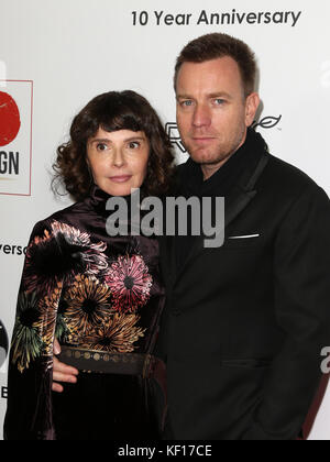 ***DATEIFOTO*** Los Angeles, CA - 05. NOVEMBER: Eve Mavrakis, Ewan McGregor auf Der 10. Jährlichen GO Campaign Gala in Los Angeles In Manuela, Kalifornien am 05. November 2016. Kredit: Faye Sadou/MediaPunch Stockfoto