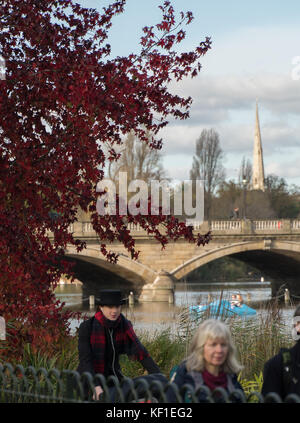 London, Großbritannien. 25 Okt, 2017. Herbst in London: ein herbsttag im Hyde Park in London. foto Datum: Mittwoch, 25. Oktober 2017. Quelle: Roger Garfield/alamy leben Nachrichten Stockfoto