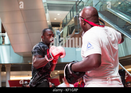 Sao Paulo, Sao Paulo, Brasilien. 25 Okt, 2017. DEREK BRUNSON, während eine offene Praxis der Sitzung auf den UFC-Nacht in Sao Paulo, Brasilien kämpfen. Credit: Paulo Lopes/ZUMA Draht/Alamy leben Nachrichten Stockfoto