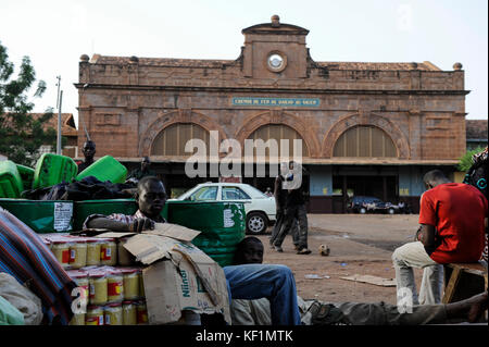 MALI, Bamako, Hauptbahnhof, während der französischen Kolonialzeit gebaut, Eisenbahnlinie Dakar-Bamako, Chemin de fer Dakar-Niger, die Dakar im Senegal mit Koulikoro in Mali verbindet Stockfoto