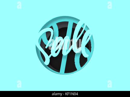 Verkauf im Stil von Papier Art. Rabatt Aufkleber tag Label. schwarzer freitag Sonderangebot Stock Vektor