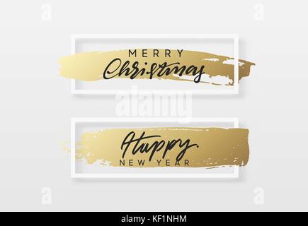 Frohe Weihnachten und guten Rutsch ins neue Jahr. Stock Vektor