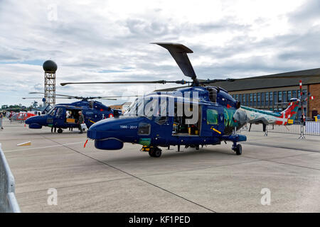 Eine Royal Danish Air Force Westland Super Lynx Mk90B beim RNAS Yeovilton International Air Day 2017 Stockfoto