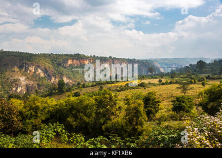 (Goteik Goke Hteik) Viadukt, eine Eisenbahn Bock in Nawnghkio, zwischen Pyin Oo Lwin und Lashio, Northern Shan Staat, Myanmar (Birma) Stockfoto