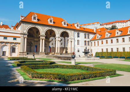 Wallensteinpalast derzeit das Haus der tschechischen Senat in Prag, Tschechische Republik Stockfoto