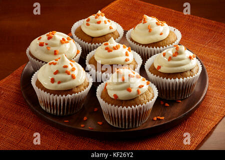 Pumpkin spice Honig Cupcakes Stockfoto