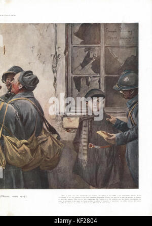 Dieses Dokument vom 16. März 1918 ist Teil einer größeren historischen Sammlung. Es fängt einen Moment in der Geschichte ein, der auf dieser speziellen Seite aufbewahrt wird, die wahrscheinlich wichtige Details der Epoche enthält. Stockfoto