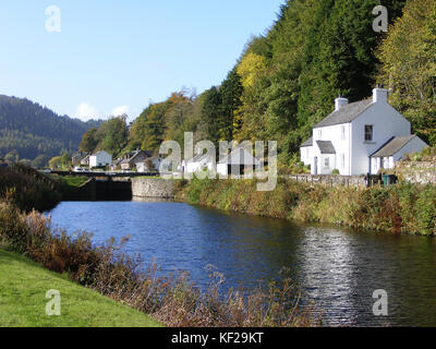 Crinan Canal an cairnbaan, Schottland Stockfoto