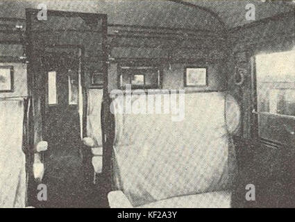 Innenraum carruagem GazetaCF primeira classe Vouga 1363 1944 Stockfoto