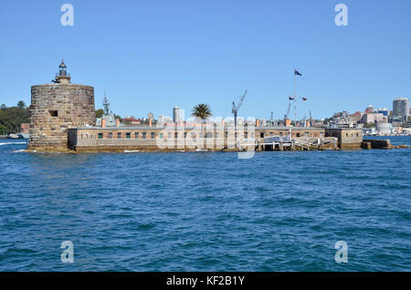 Die ehemalige militärische Festung Fort Denison im Hafen von Sydney. Stockfoto