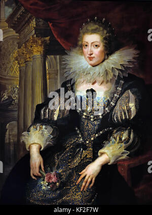 D'Autriche Épouse de Louis XIII Roi de France - Anna von Österreich Frau von König Ludwig XIII. von Frankreich 1625 Peter Paul Rubens (1577-1640) Maler Anne in der flämischen Barock Tradition. Antwerpen, Antwerpen, Belgien, Stockfoto