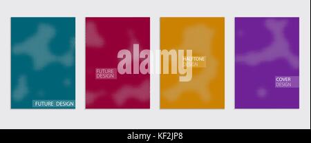 Minimale Vektor umfasst Design. Cool halftone Gradienten. Zukunft poster Vorlage festlegen. Stock Vektor