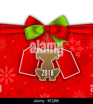 Schleifenband mit Weihnachten Etiketten, tags Verkauf Stock Vektor