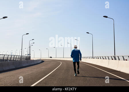 Ältere Läufer auf Schulungen Stockfoto
