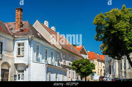 Historische Gebäude in der Altstadt von Krems an der Donau, Österreich Stockfoto