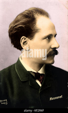 Jules Émile Frédéric Massenet - Porträt des französischen Komponisten. 12. Mai 1842 - 13. August 1912. Stockfoto