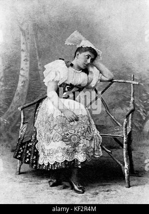 Anna Vesela als Marenka aus Die verkaufte Braut/Prodana Nevesta, komische Oper in drei Akten von der tschechischen Komponisten Bedrich Smetana, nach einem Libretto von Karel Sabina. 1892. BS: böhmische Komponist, 2. März 1824 bis 12. Mai 1884. Stockfoto