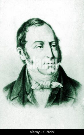 ROSSINI, Gioacchino Italienischer Komponist (1792-1868). Auch Gioachino Stockfoto