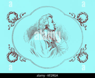 CHOPIN, Frederic von T.Kwiatowski Portrait polnische Komponist (1810 - 1849) Stockfoto