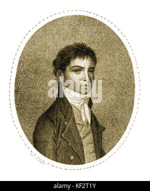 Ludwig van Beethoven (1770-1827) nach Stainhauser von Scheffner c 1801 Stockfoto