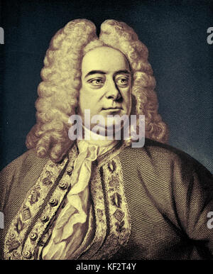 Georg Friedrich Händel - Porträt des Deutschen (Ende Englisch) Komponist. GFH: 23. Februar 1685 - 14. April 1759. Stockfoto