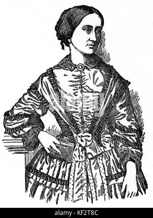 Clara Schumann - Portrait. Deutsche Pianist (geb. Wieck), 13. September 1819 - vom 20. Mai 1896. Die Ehefrau des Komponisten Robert Schumann. Stockfoto