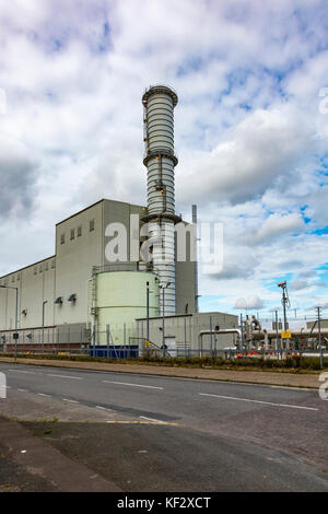 Great Yarmouth Combined Cycle Gas Turbine Power Station auf der South Beach Parade, Norfolk, Großbritannien Stockfoto