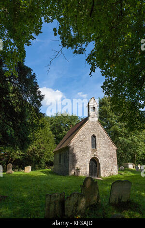 Die kleine mittelalterliche Kapelle von St. Bartholomew, Botley, Hampshire, England, Großbritannien Stockfoto