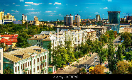 Kiew oder kiyv, Ukraine: Antenne Panoramablick auf die Innenstadt Stockfoto