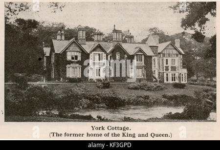 1932 - ein Jahrgang Foto von York Cottage an der britischen Royal Residence in Sandringham, Norfolk in den 30er Jahren Stockfoto