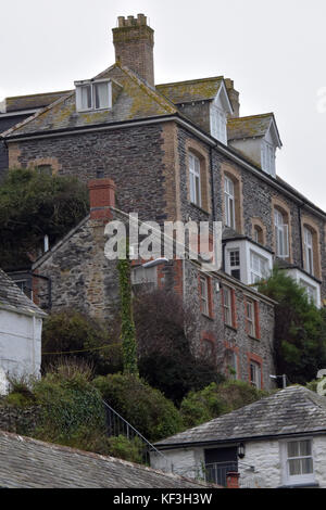 Port Isaac in Cornwall ist an der Küste von North Cornish