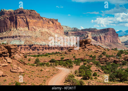 Straße durch den Capitol Reef National Park, Utah, USA Stockfoto