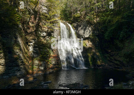 Main fällt der Bushkill Falls, Naturpark, 8 Wasserfälle, Pennsylvania Pocono Mountains, United States Stockfoto