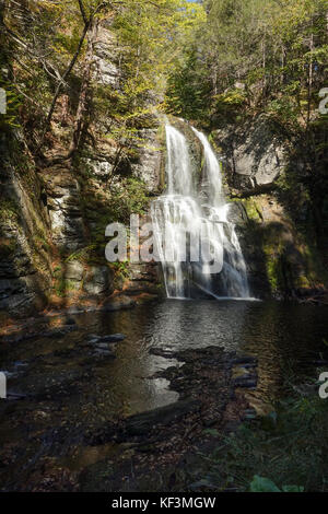 Main fällt der Bushkill Falls, Naturpark, 8 Wasserfälle, Pennsylvania Pocono Mountains, United States Stockfoto