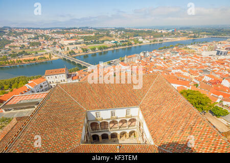 Coimbra Luftaufnahme Stockfoto