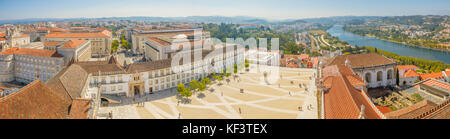 Universität Coimbra panorama Stockfoto