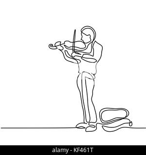 Straßenmusiker mann Spielen der Violine Stock Vektor