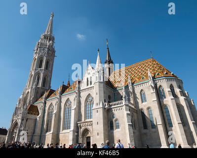 Matthias Kirche (Matyas-templom), Budapest, Ungarn. Stockfoto