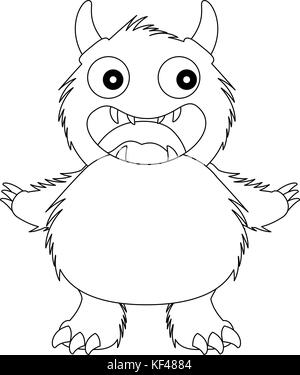 Männliche furry Monster Charakter Stock Vektor