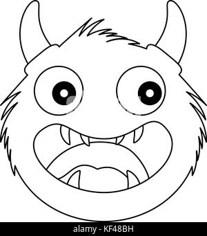 Männliche furry Monster Charakter Stock Vektor